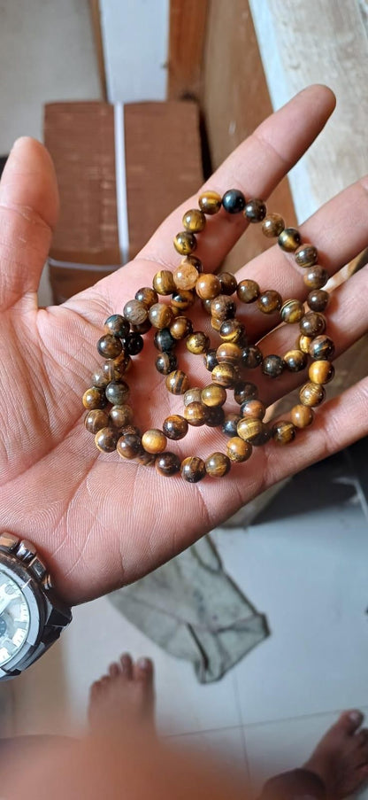 Tiger Eye Yellow Crystal Healing Stone Bracelet