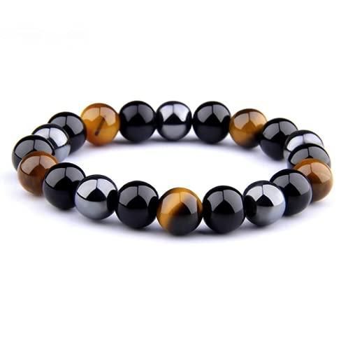 Natural Black Tourmaline Triple Protection Bracelet (Pack of 1)